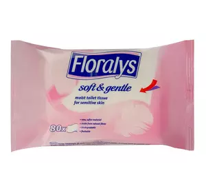 Вологий туалетний папір-салфетки FLORALYS Sensitive 80 шт.