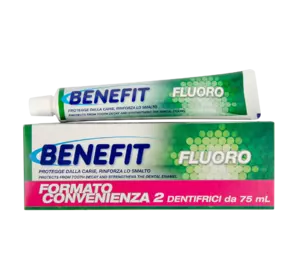 Зубна паста Benefit  Fluoro з фтором 2*75 мл