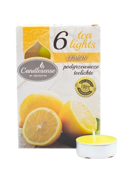 Свічка-таблетка Candlesense Decor ароматизована Lemon 6 шт (4,5 год)
