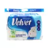 Туалетний папір Velvet Soft White тришаровий 150 відривів 12 рулонів