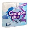 Туалетний папір Comfort Plus двошаровий 4 рулони Туалетний папір Comfort Plus двошаровий 4 рулони