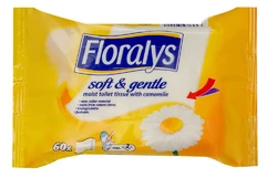 Вологий туалетний папір-салфетки FLORALYS Kamille 60 шт. Вологий туалетний папір-салфетки FLORALYS Kamille 60 шт.