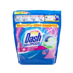 Гель-капсули для прання Dash 3в1 Protezione Tessuti (49 прань)