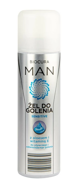 Гель для гоління Biocura Man Sensitive Vitamin E 200 мл