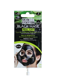 Маска для обличчя Skin Station рідка чорна з активованим вугіллям 15 мл
