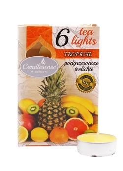 Свічка-таблетка Candlesense Decor ароматизована Tropical 6 шт (4,5 год)