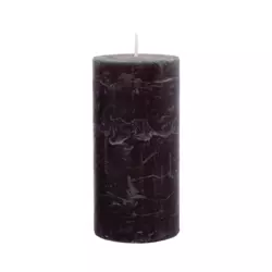 Свічка циліндрична Candlesense Decor Rustic чорна 120*60 (38 год)