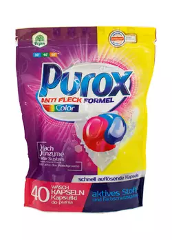 Гель-капсули для прання Purox для кольорових речей 40 шт