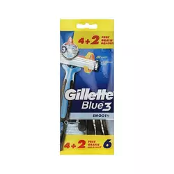 Gillette станки для гоління Blue 3 Smooth 3 леза 4+2 шт