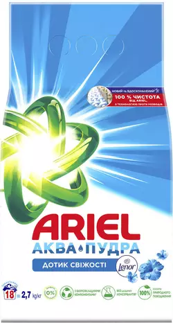 Пральний порошок Ariel Аква-Пудра Lenor Дотик свіжості 2.7 кг