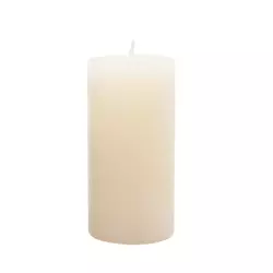 Свічка циліндрична Candlesense Decor Rustic молочно-біла 120*60 (38 год)