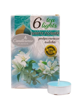 Свічка-таблетка Candlesense Decor ароматизована White Flowers 6 шт (4,5 год)