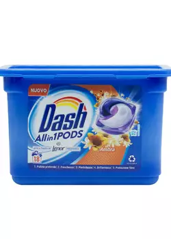 Гель-капсули для прання Dash 3в1 Ambra (18 прань)