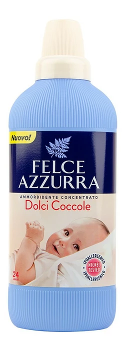 Концентрований пом'якшувач для білизни Felce Azzurra Dolci Coccole для чутливої шкіри 600 мл