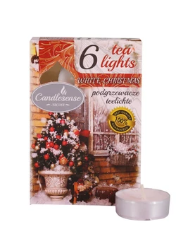 Свічка-таблетка Candlesense Decor ароматизована White Christmas 6 шт (4,5 год)