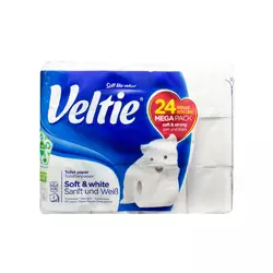 Veltie туалетний папір Soft White 24 рулонів 3 шари