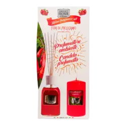 Набір подарунковий Sweet Home ароматизатор для дому POMEGRANАTE FLOWERS 100 мл + свічка 135 г