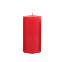 Свічка циліндрична Candlesense Decor червона 140*70 (63 год)