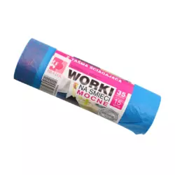 Пакети для сміття Bratek на зав'язках HDPE 35 л 15 шт Пакети для сміття Bratek на зав'язках HDPE 35 л 15 шт