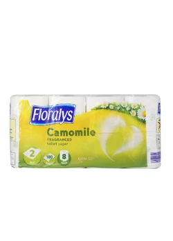 Туалетний папір Floralys Camomile (ароматизований) 8 рулонів 2 шари 180 відривів