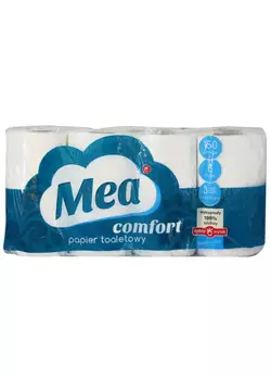 Туалетний папір Mea Comfort 8 рулонів 3 шари 150 відривів