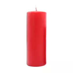 Свічка циліндрична Candlesense Decor червона 190*70 (85 год)