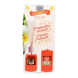 Набір подарунковий Sweet Home ароматизатор для дому TIARÉ FLOWER 100 мл + свічка 135 г