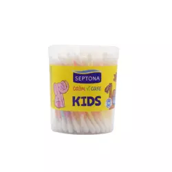 Ватні палички Septona в круглому боксі KIDS 100 шт Ватні палички Septona в круглому боксі KIDS 100 шт