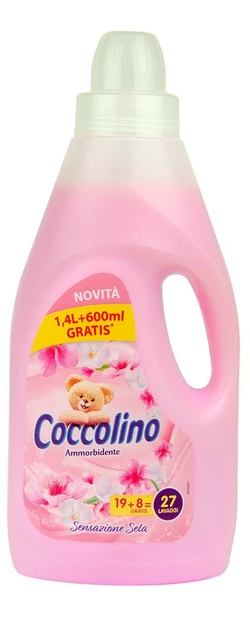 Пом'якшувач для прання COCCOLINO Sensazione Seta 1,4 л + 600 мл (27 прань)
