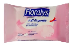 Вологий туалетний папір-салфетки FLORALYS Sensitive 80 шт. Вологий туалетний папір-салфетки FLORALYS Sensitive 80 шт.