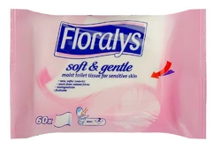 Вологий туалетний папір-салфетки FLORALYS Soft 60 шт. Вологий туалетний папір-салфетки FLORALYS Soft 60 шт.