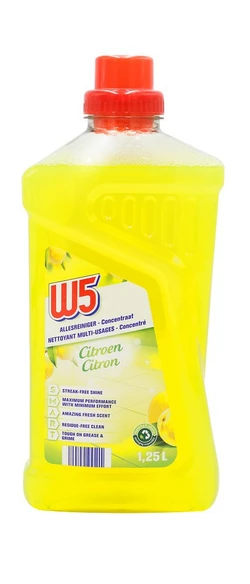 Універсальний мийний засіб для дому W5 Zitronen-Hain концентрований 1,25 л Універсальний мийний засіб для дому W5 Zitronen-Hain концентрований 1,25 л