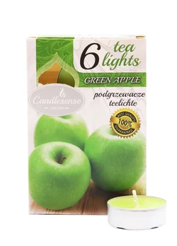 Свічка-таблетка Candlesense Decor ароматизована Green Apple 6 шт (4,5 год)