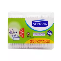 Ватні палички Septona з диспенсером 300 шт Ватні палички Septona з диспенсером 300 шт