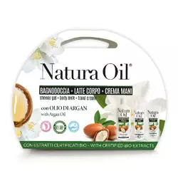 Набір подарунковий Nani Natura Oil Argan Oil (гель д/душу 400 мл, молочко д/тіла 200 мл,крем д/рук 75 мл)