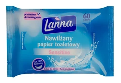Вологий туалетний папір-салфетки Lanna Sensitive 60 шт. Вологий туалетний папір-салфетки Lanna Sensitive 60 шт.