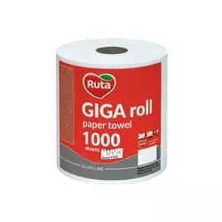 Ruta паперові рушники Giga Roll двошаровий 1000 відривів 1 шт.