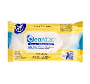 Вологі серветки для дезінфікуючі Cleanitize Citrus Fruit Scent 72 шт Вологі серветки для дезінфікуючі Cleanitize Citrus Fruit Scent 72 шт