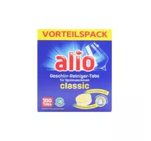 Таблетки для посудомийної машини Alio Classic XXL 100 шт Таблетки для посудомийної машини Alio Classic XXL 100 шт
