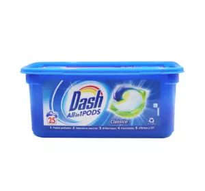 Гель-капсули для прання Dash 3в1 Classico (25 прань)