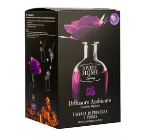 Ароматизатор для дому Sweet Home LUXURY Лаванда та Прованський Півонія з фіолетовою трояндою 250 мл Ароматизатор для дому Sweet Home LUXURY Лаванда та Прованський Півонія з фіолетовою трояндою 250 мл