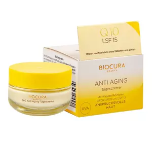 Крем для обличчя Biocura Q10 антивіковий ANTI AGING SPF15 50 мл Крем для обличчя Biocura Q10 антивіковий ANTI AGING SPF15 50 мл