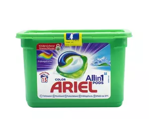 Гель-капсули для прання Ariel All in 1 для кольорових речей 15 шт.