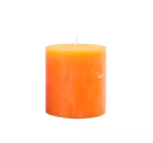 Свічка циліндрична Candlesense Decor Rustic помаранчева 75*70 (33 год)