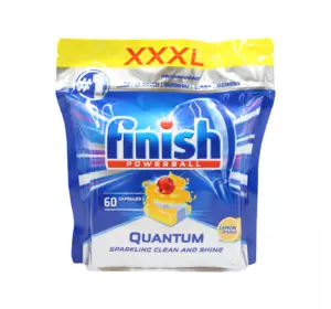 Таблетки для посудомийних машин Finish Quantum Lemon 60 шт Таблетки для посудомийних машин Finish Quantum Lemon 60 шт