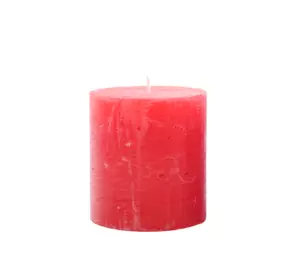 Свічка циліндрична Candlesense Decor Rustic червона 75*70 (33 год)