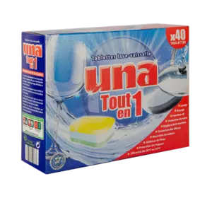 Таблетки для посудомийної машини Una Tout en 1 (40 шт)