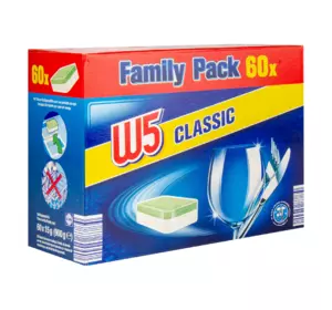 Таблетки для посудомийної машини W5 Classic 60 шт Таблетки для посудомийної машини W5 Classic 60 шт