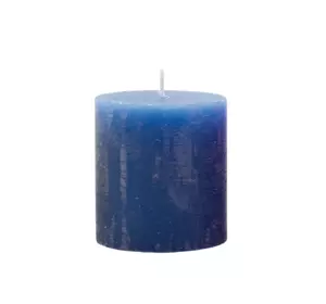 Свічка циліндрична Candlesense Decor Rustic синя 75*70 (33 год)