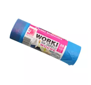 Пакети для сміття Bratek на зав'язках HDPE 35 л 15 шт Пакети для сміття Bratek на зав'язках HDPE 35 л 15 шт